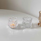 Glass Tulip Candle Holder