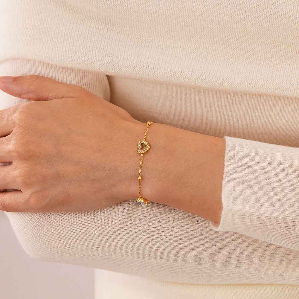 Gold Heart Bracelet