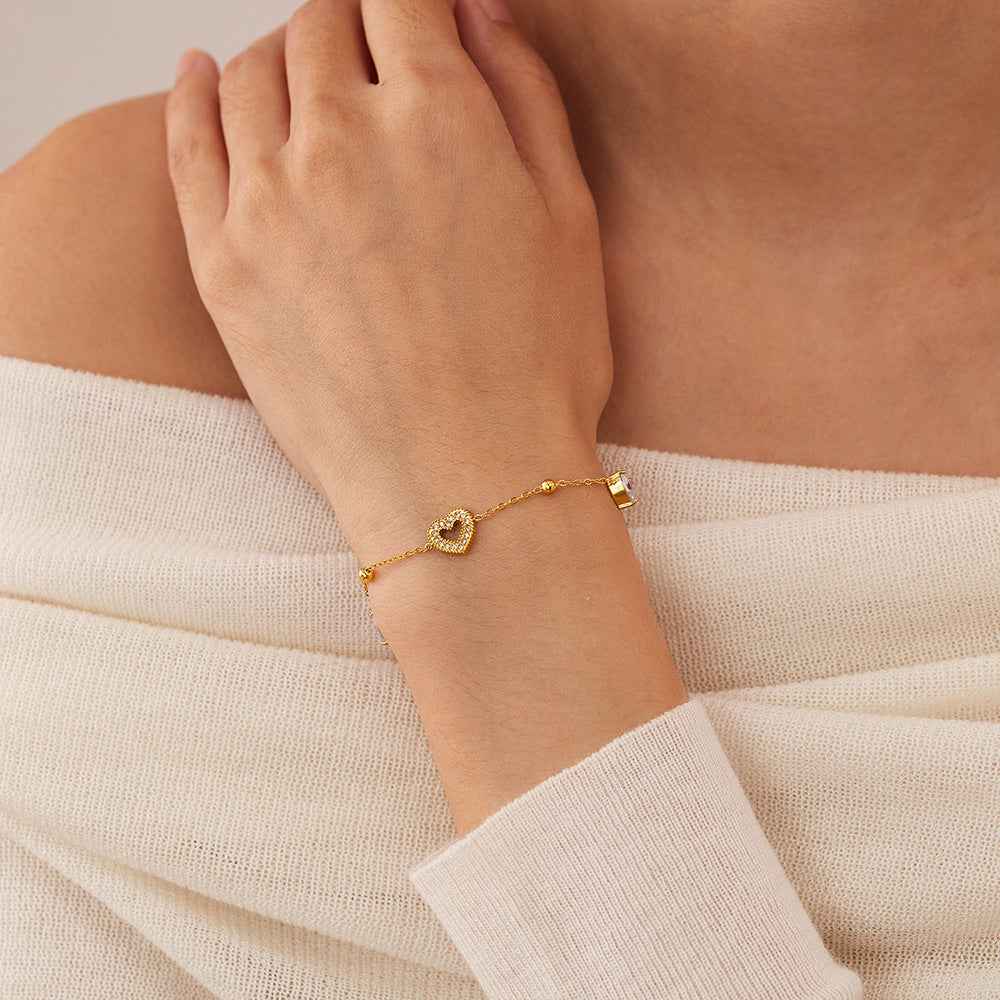 Gold Heart Bracelet