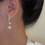 Pearl Drop Rhinestone Earrings