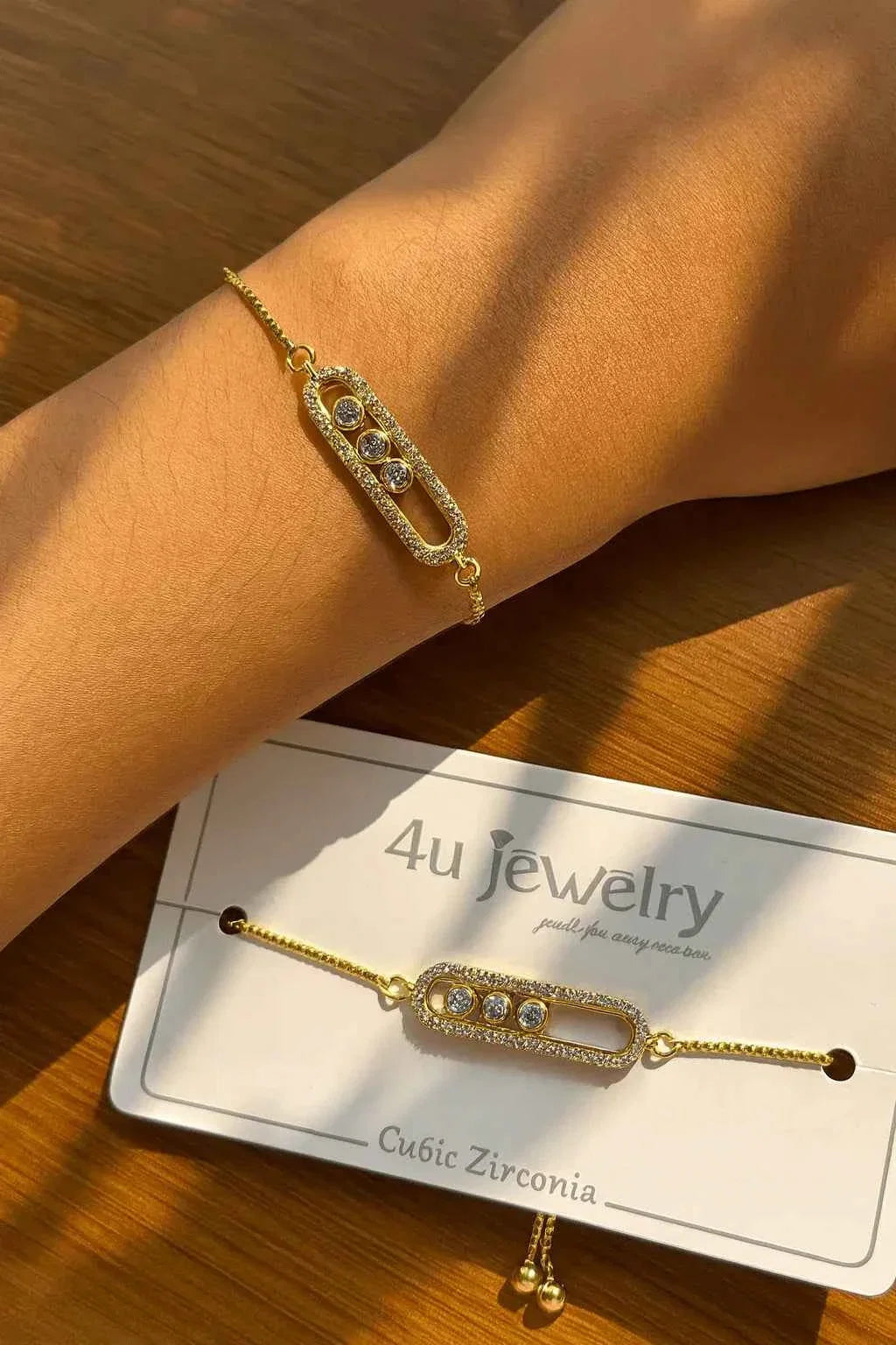 Adjustable Cubic Zirconia Bracelet