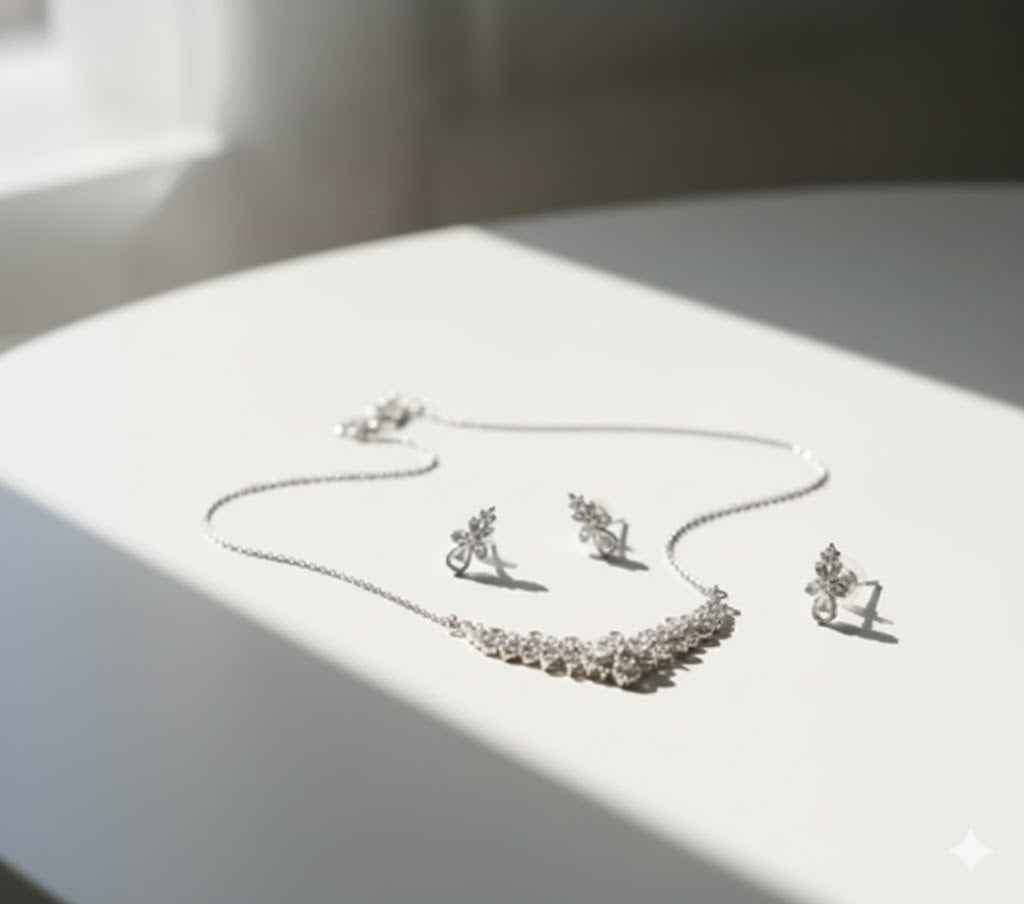 Crystal Leaf Jewelry Set