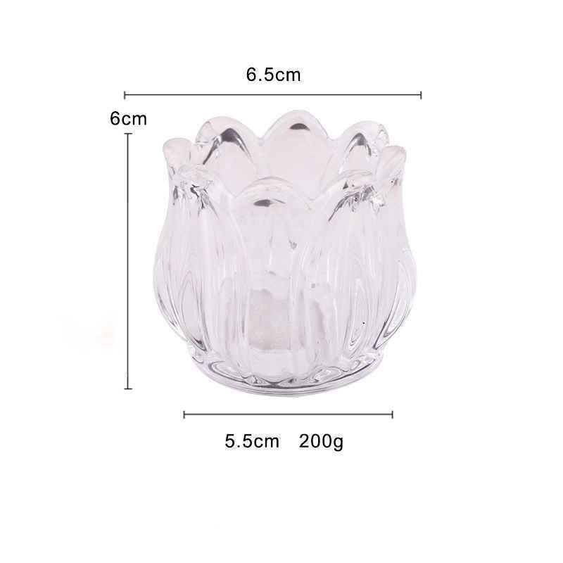 Glass Tulip Candle Holder